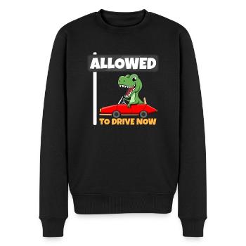 Allowed To Drive Now Crocodile Driver's License - Men's Premium Organic Jumper - black - Front - Nico (187cm)