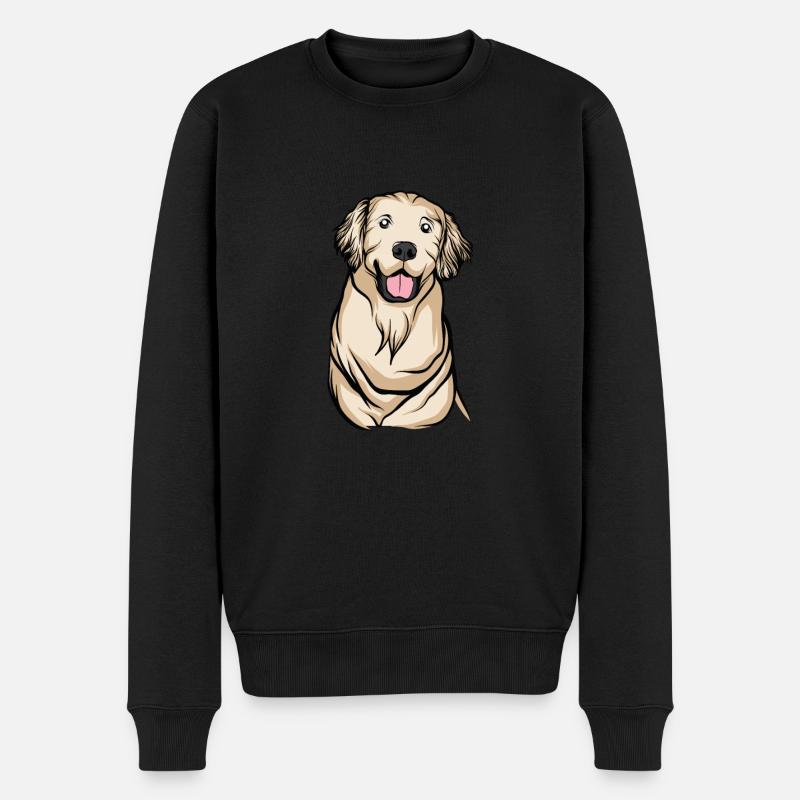 Golden-Retriever | Golden Retriever - Männer Premium Bio Pullover - Schwarz