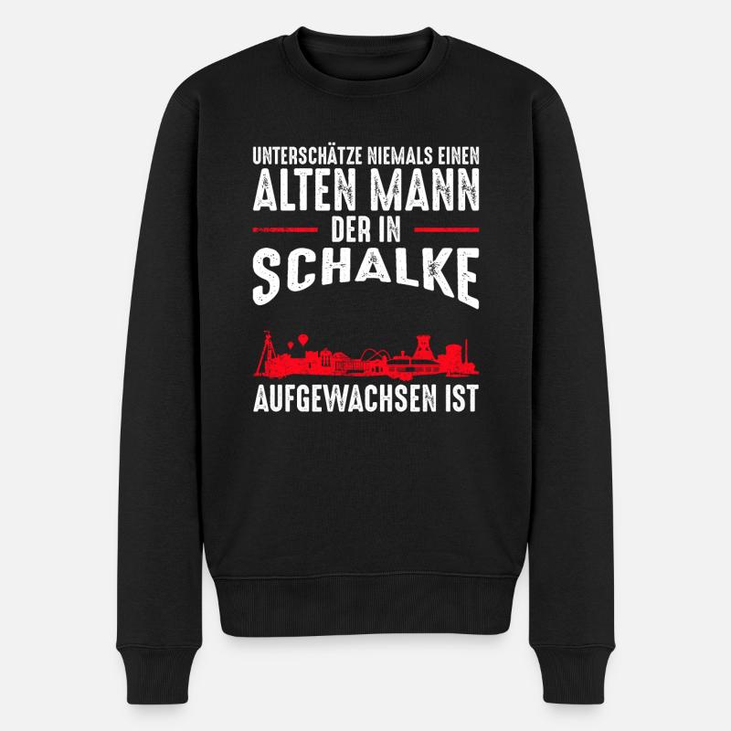 Gelsenkirchen Schalke Männer Spruch - Männer Premium Bio Pullover - Schwarz