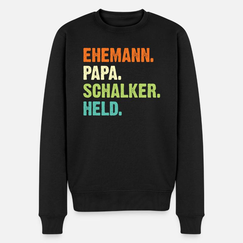 Gelsenkirchen Schalke Papa Vater Vatertag Geschenk - Männer Premium Bio Pullover - Schwarz