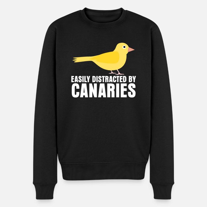 Kanarienvogel Kanarie Kanarienvögel - Männer Premium Bio Pullover - Schwarz