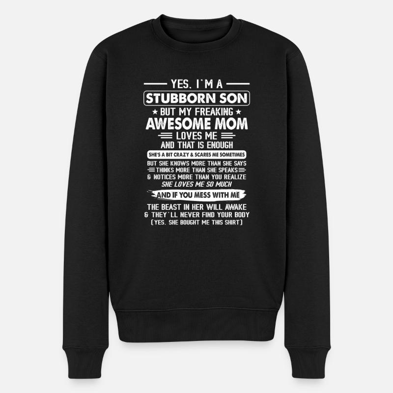 Fils maman fils cadeau - Pull Premium bio Homme - noir