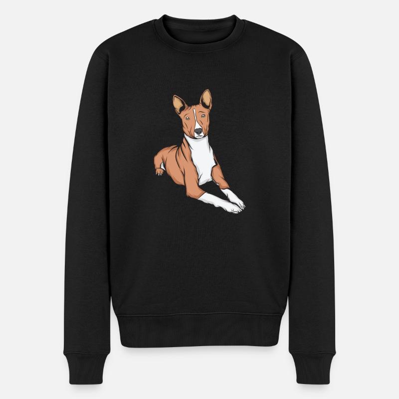 Basenji - Männer Premium Bio Pullover - Schwarz