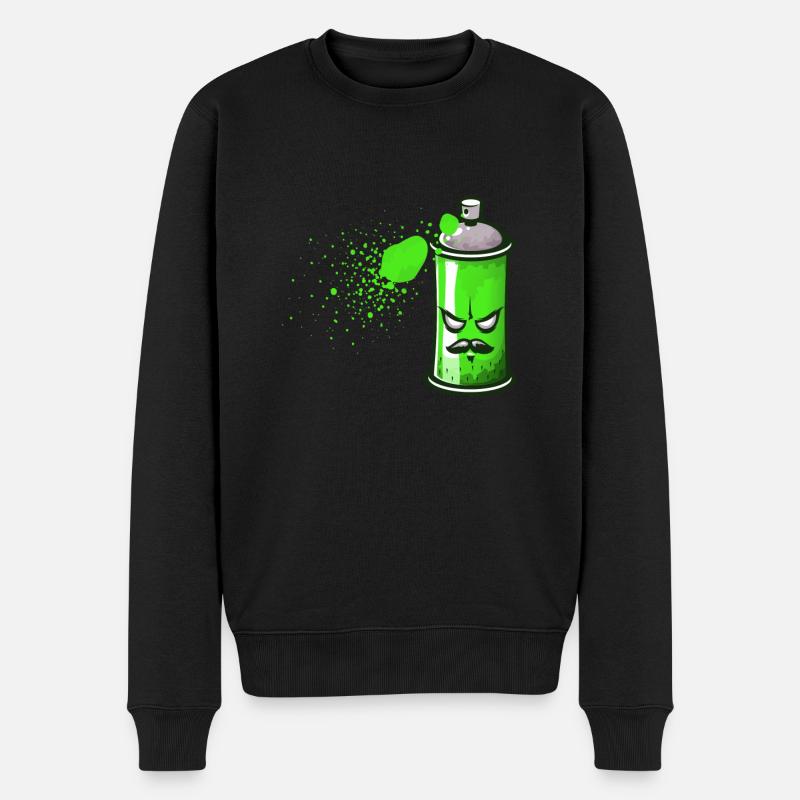 Cool Graffiti Künstler Street Typography Zeichnung - Männer Premium Bio Pullover - Schwarz