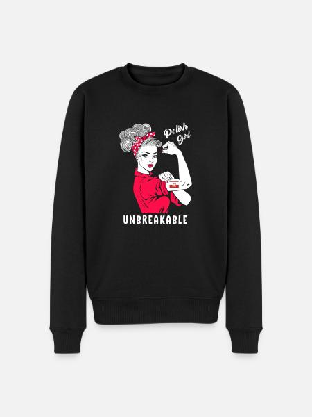 Polsk pige ubrydelig Sarkes Girls Polen - Økologisk premium-sweatshirt til mænd - sort