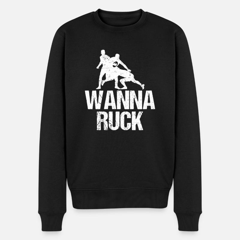 Rugby - Men's Premium Organic Jumper - black