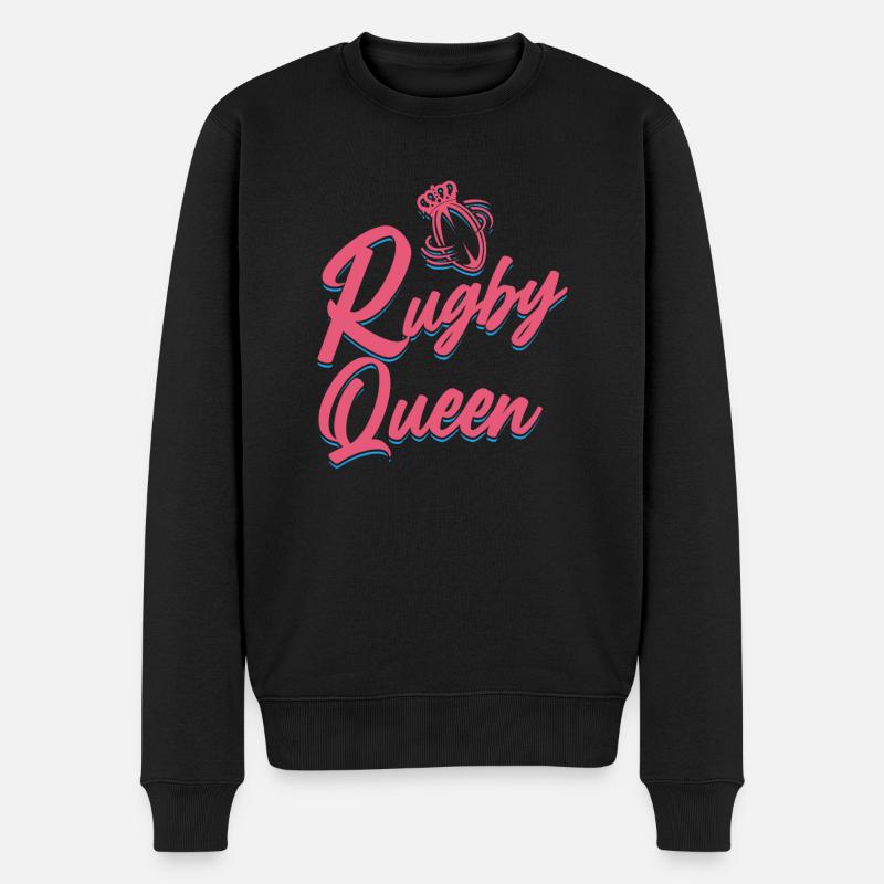 Rugby - Männer Premium Bio Pullover - Schwarz