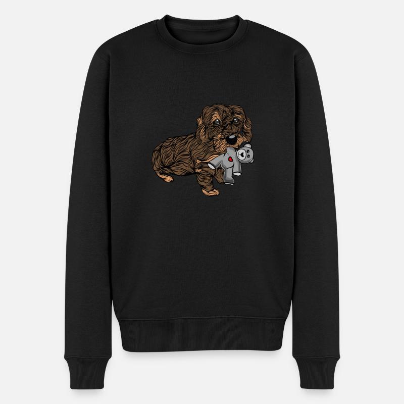 Rauhaardackel Dackel Dachshund | Rauhaardackel - Männer Premium Bio Pullover - Schwarz