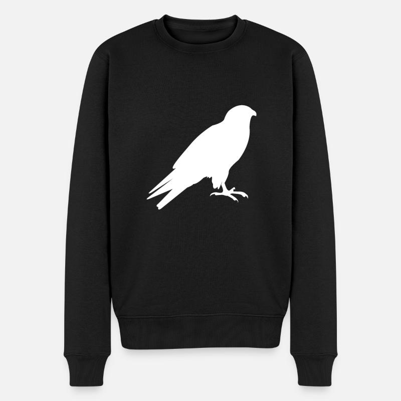 Oiseaux silhouette oiseaux - Pull Premium bio Homme - noir