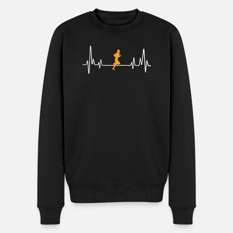 jogging tee present idea - Männer Premium Bio Pullover - Schwarz