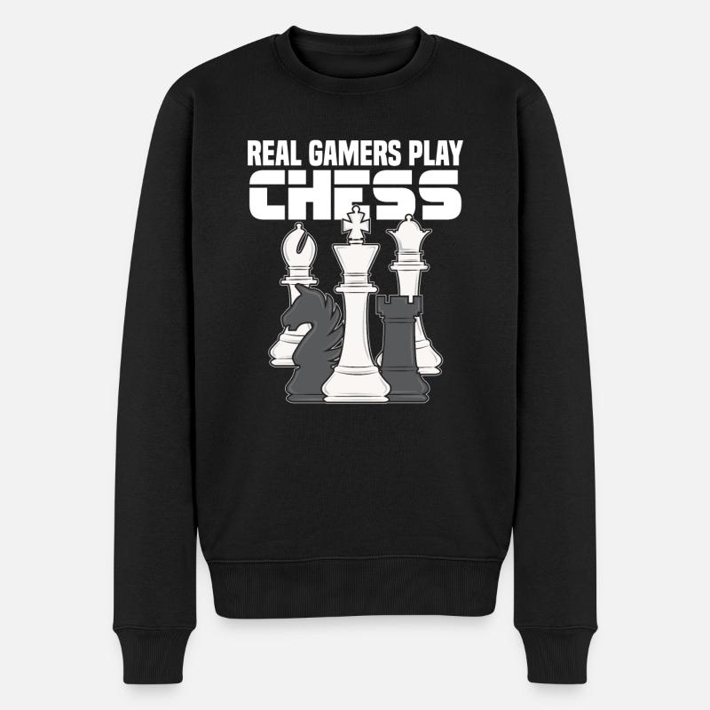 Échecs Proverbes - Pull Premium bio Homme - noir