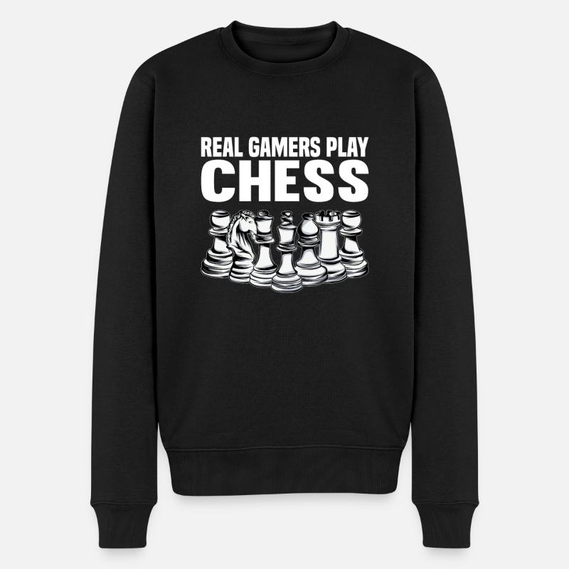Échecs Proverbes - Pull Premium bio Homme - noir