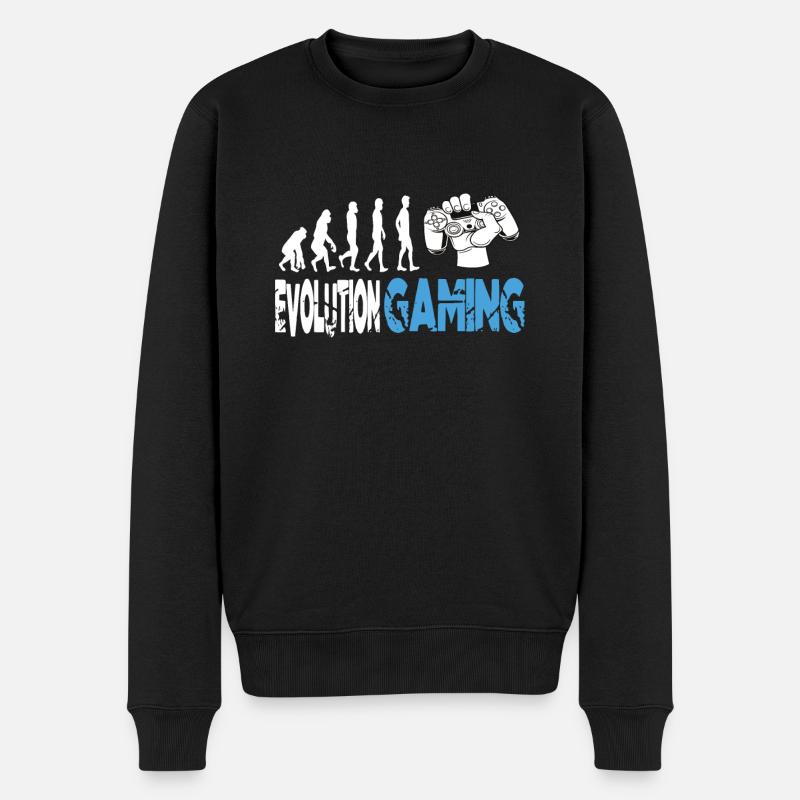 Evolution Gaming - Männer Premium Bio Pullover - Schwarz
