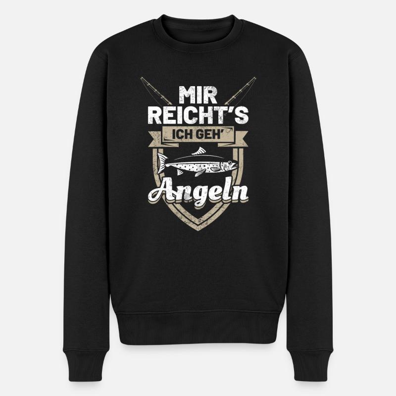 Angler - Männer Premium Bio Pullover - Schwarz
