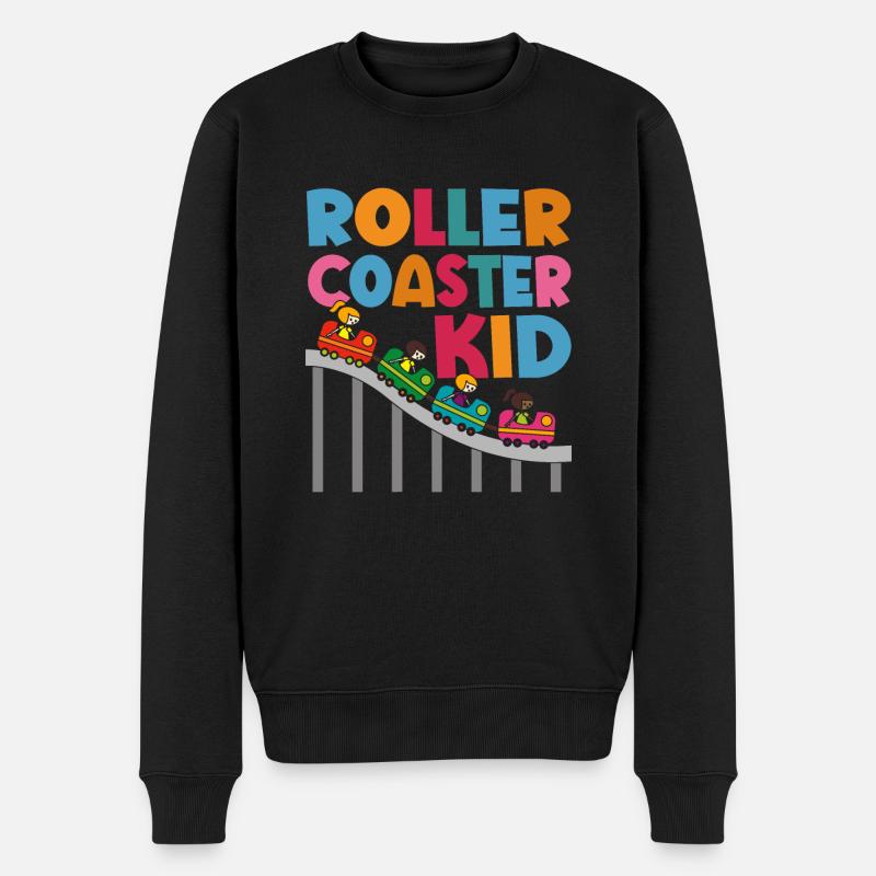 Roller Coaster Amusement Park Amusement Park - Men's Premium Organic Jumper - black