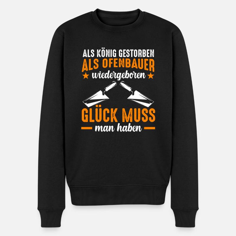 Ofenbauer Ofenbaumeister - Männer Premium Bio Pullover - Schwarz