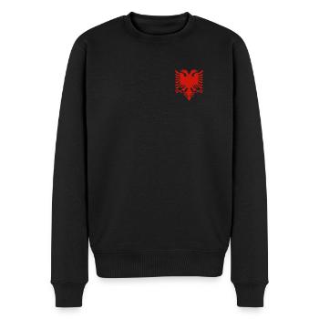Albanische Flagge Shqip Shqiponja Albanien Adler - Männer Premium Bio Pullover - Schwarz - Vorne - Nico (187cm)