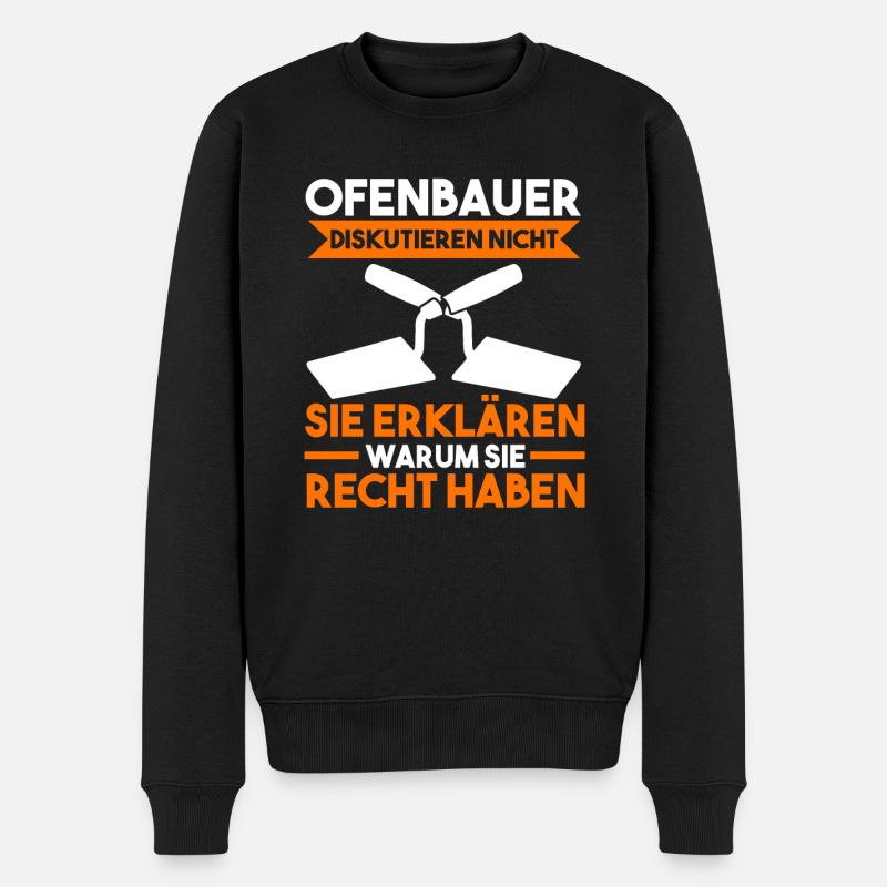 Ofenbauer Kaminbau - Männer Premium Bio Pullover - Schwarz