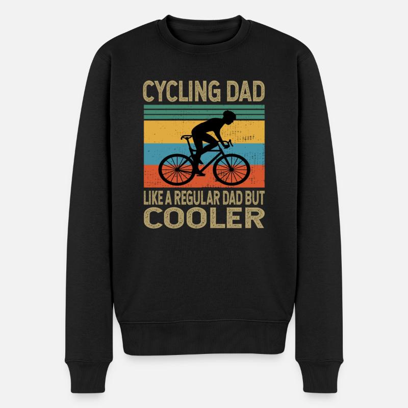 Cycling Dad Bike cooles Papa Fahrrad Geschenk - Männer Premium Bio Pullover - Schwarz