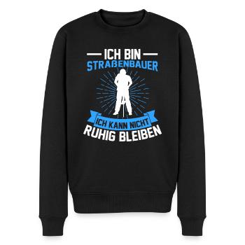 Straßenbauer Straßenwärter Straßenbau - Männer Premium Bio Pullover - Schwarz - Vorne - Nico (187cm)