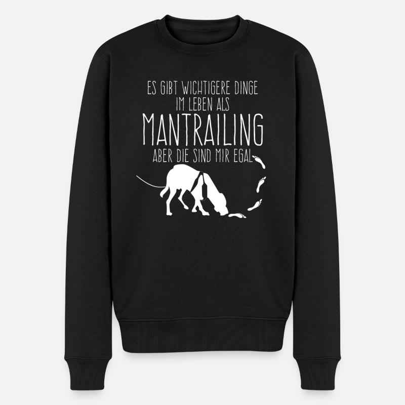 Mantrailing Mantrailer Hundesport - Männer Premium Bio Pullover - Schwarz