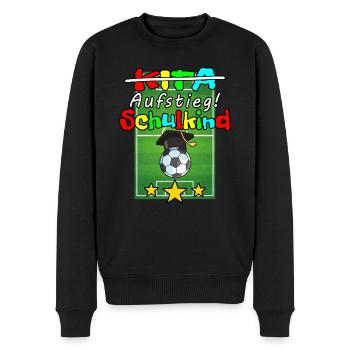 KITA Aufstieg Schulkind - Männer Premium Bio Pullover - Schwarz - Vorne - Nico (187cm)