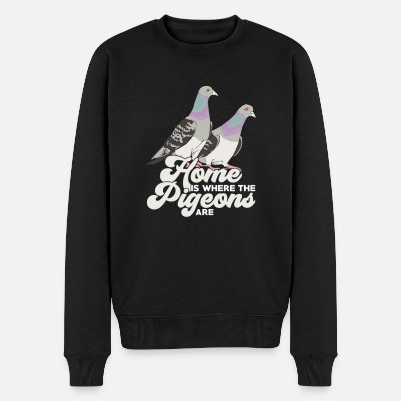 Taube Vogel Taubenzucht Taubenzüchter Geschenk - Männer Premium Bio Pullover - Schwarz