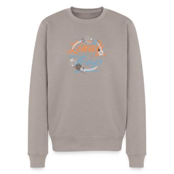 Lindy Hop Do The Hop Swing Tanz - Männer Premium Bio Pullover - Taupe - Vorne - Nico (187cm)