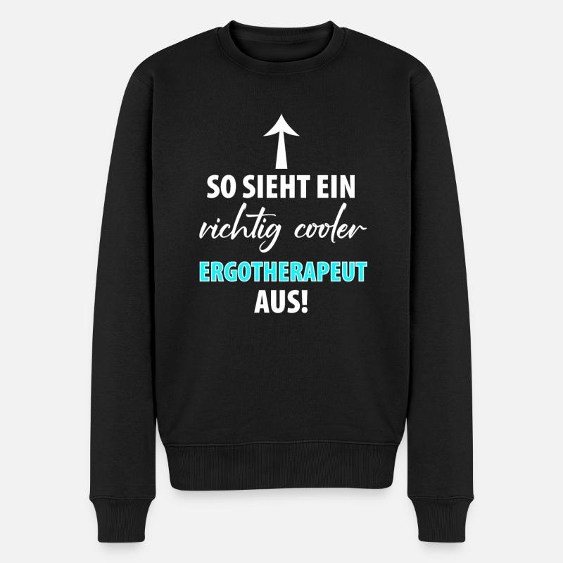 ERGOTHERAPEUT ERGOTHERAPIE - Männer Premium Bio Pullover - Schwarz