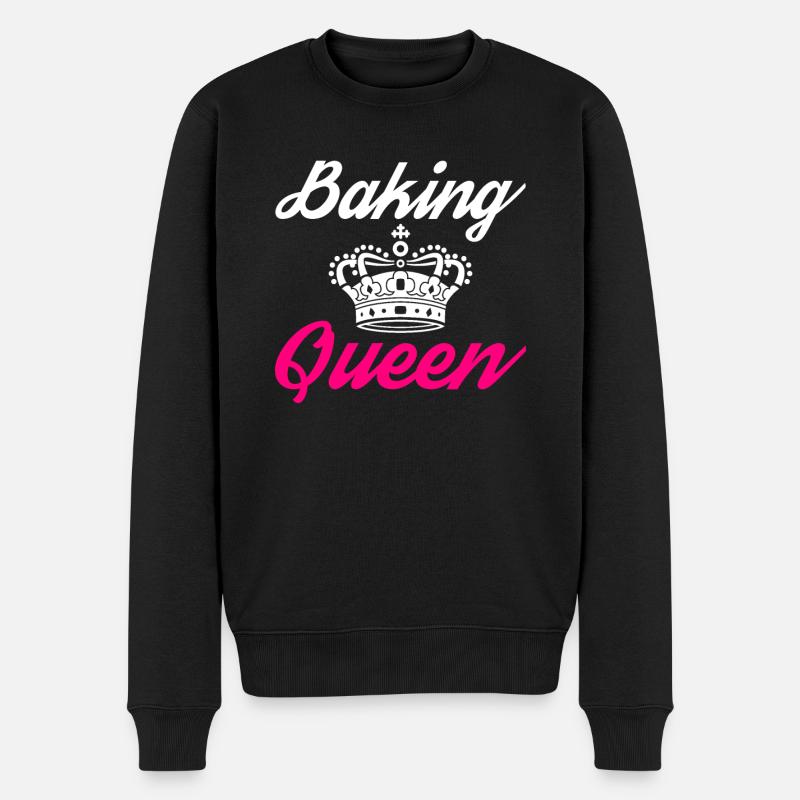 Baking Queen - Männer Premium Bio Pullover - Schwarz