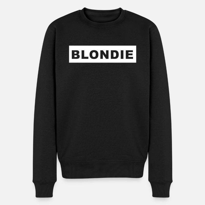 Blondie - Männer Premium Bio Pullover - Schwarz