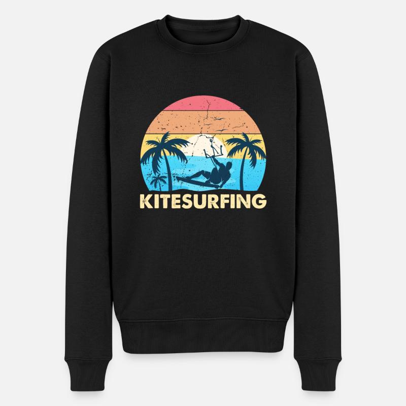 Kite Kiteboarding Kitesurfer Geschenk - Männer Premium Bio Pullover - Schwarz