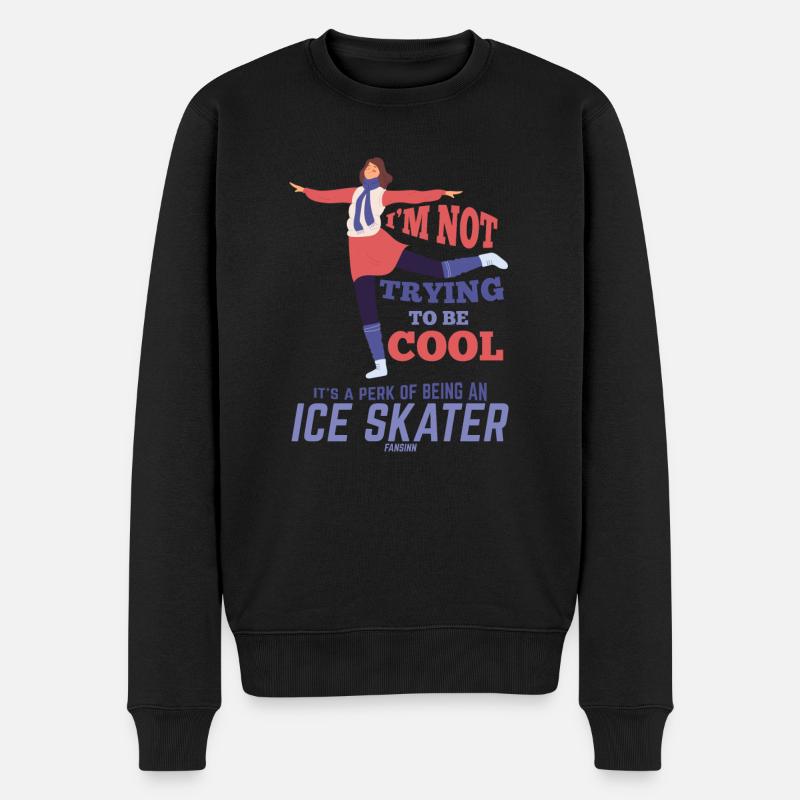 Eiskunstlauf Eislaufen - Männer Premium Bio Pullover - Schwarz