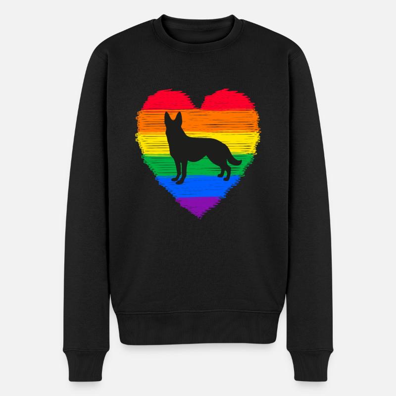Deutscher Schäferhund, Hundeliebhaber - Männer Premium Bio Pullover - Schwarz