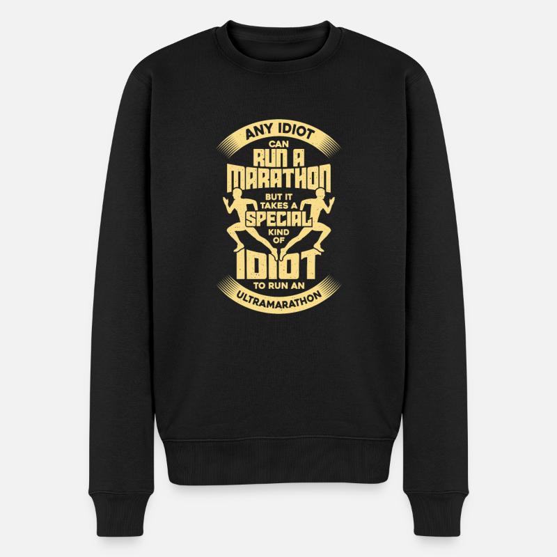 Drôle de coureur ultramarathon cadeau - Pull Premium bio Homme - noir