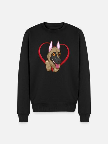 Belgian Malinois Belgian Shepherd Dog - Men's Premium Organic Jumper - black