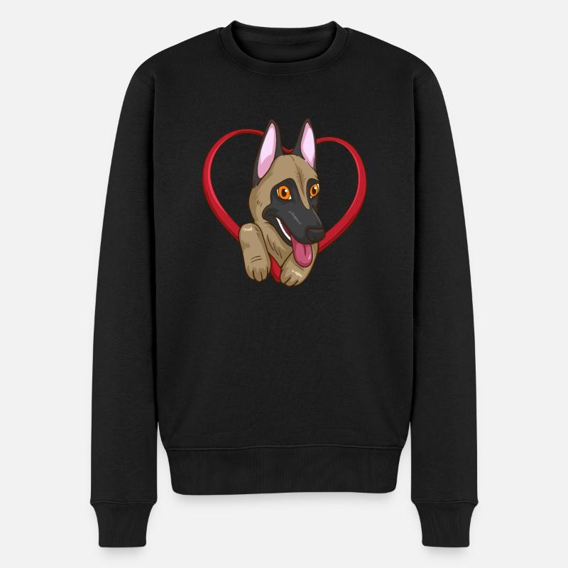 Chien de berger belge malinois - Pull Premium bio Homme - noir