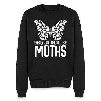 Moth Meme Moth - Men's Premium Organic Jumper - black - Front - Nico (187cm)