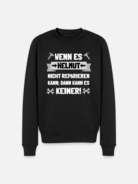 Helmut mein Name - Männer Premium Bio Pullover - Schwarz
