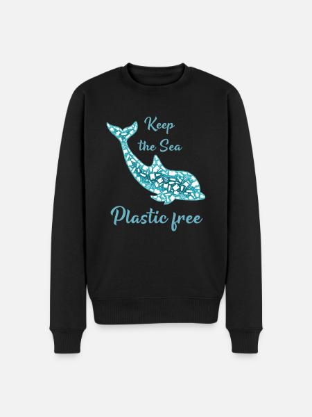 Keep the Sea Plastic free - Männer Premium Bio Pullover - Schwarz