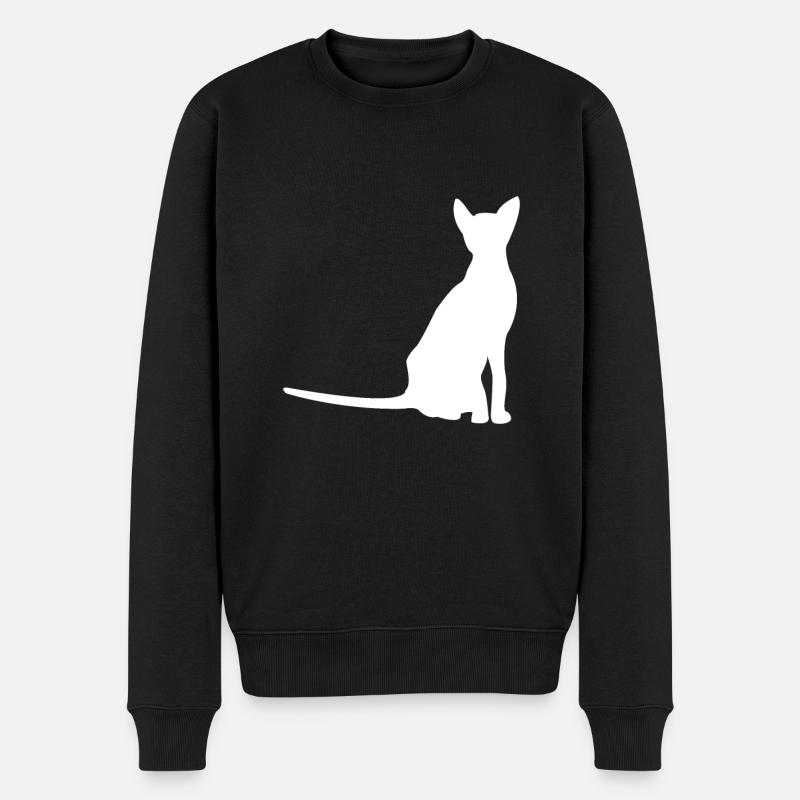 Chats chats silhouette - Pull Premium bio Homme - noir
