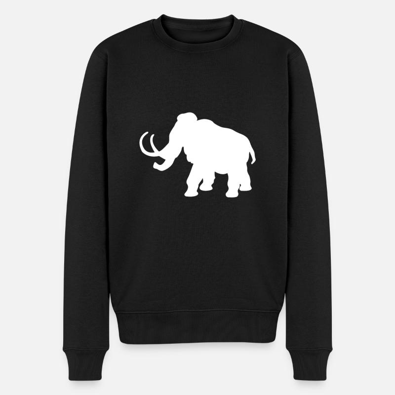Mammut Silhouette Steinzeit - Männer Premium Bio Pullover - Schwarz