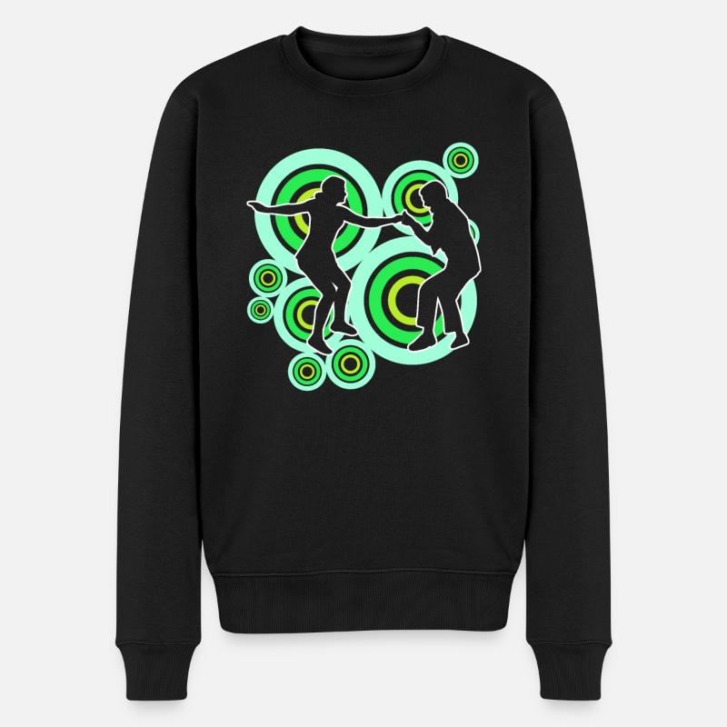 Boogie Woogie Retro Dancer - Men's Premium Organic Jumper - black