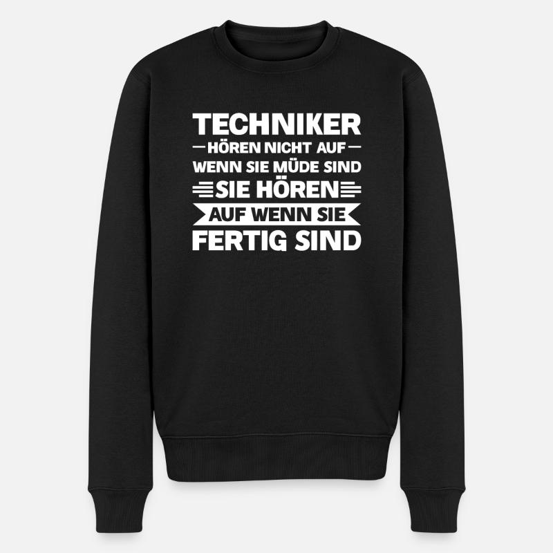 Techniker Technik Ingenieur Geschenk - Männer Premium Bio Pullover - Schwarz