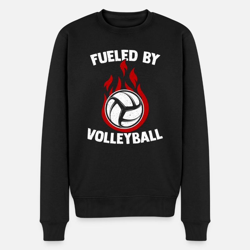 Volleyball Beachvolleyball - Männer Premium Bio Pullover - Schwarz
