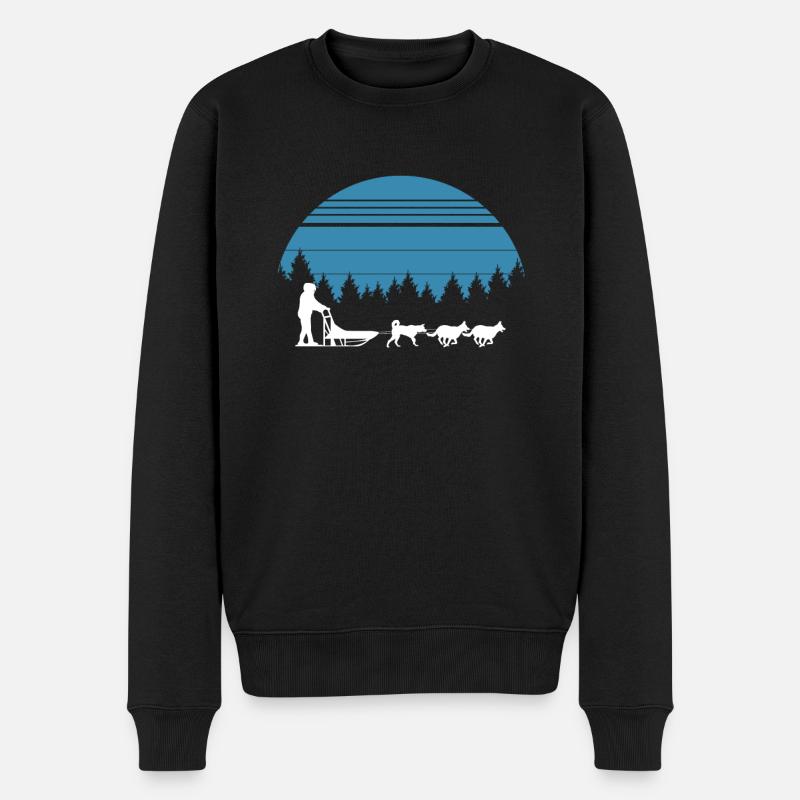 Dogsled course de traîneau à chiens - Pull Premium bio Homme - noir