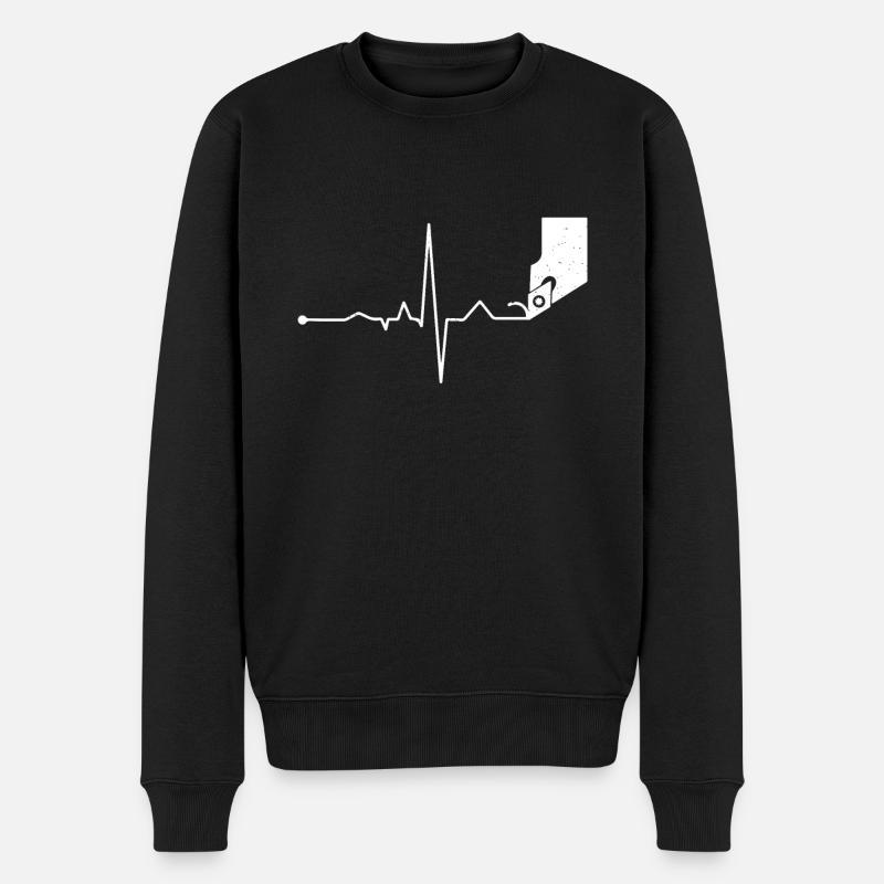 CNC Heartbeat - Pull Premium bio Homme - noir