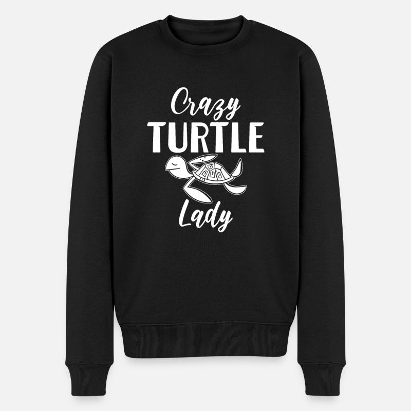 Crazy Turtle Lady - Pull Premium bio Homme - noir