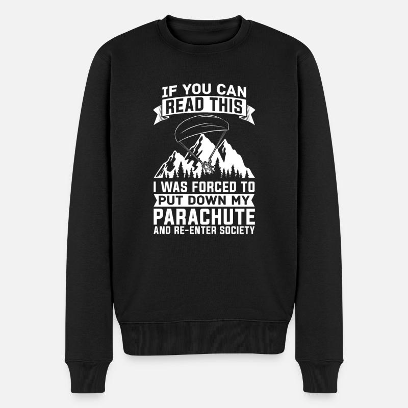 Paragleiter Gleitschirmfliegen Paragleiten - Männer Premium Bio Pullover - Schwarz