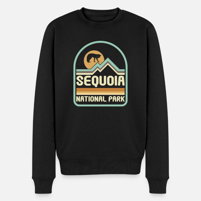 USA Amerika Nationalpark - Männer Premium Bio Pullover - Schwarz